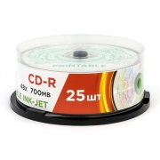  CD-R Mirex Printable 700 Mb 48x, Cake Box, 25 (UL120038A8M)