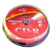  CD-R VS 700Mb 52x, Cake Box, 10 (VSCDRCB1001)