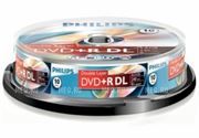 DVD+R PHILIPS 8,5 Gb 8x Dual Layer, Cake Box, 10��