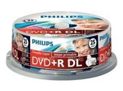 DVD+R PHILIPS 8,5 Gb 8x DL Printable, Cake Box, 25��