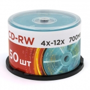  CD-RW Mirex 700Mb 4x-12x, Cake Box, 50 (UL121002A8B)