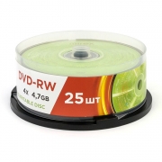  DVD-RW Mirex 4,7 Gb 4x, Cake Box, 25 (UL130032A4M)