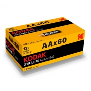  AA Kodak XTRALIFE LR6,  Alkaline, 60,  (KAA-60)