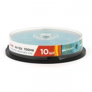 Диск CD-RW Mirex 700Mb 4x-12x, Cake Box, 10шт (UL121002A8L)