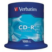  CD-R Verbatim 700Mb Extra Protection 52x, Cake Box, 100 (43411)