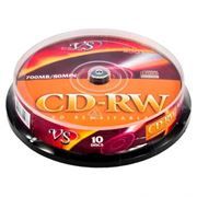 Диск CD-RW VS 700Mb 8x-12x, Cake Box, 10шт (VSCDRWCB1001)