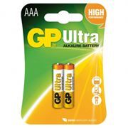 Батарейка AAA GP Ultra Alkaline LR03, 2 шт, блистер (24AU-CR2)