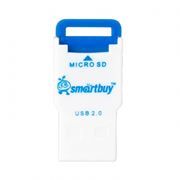 Карт-ридер внешний USB Smartbuy SBR-707-B Blue, microSD