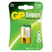 Батарейка 9V GP 6LR61 Super Alkaline, щелочная, блистер (1604A-CR1)