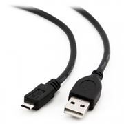 Кабель USB 2.0 Am=>micro B - 0.3 м, черный, Cablexpert Pro (CCP-mUSB2-AMBM-0.3M)