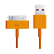 Кабель USB 2.0 Am=>Apple 30 pin, 1.2 м, оранжевый, Smartbuy (iK-412c orange)