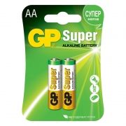 Батарейка AA GP Super Alkaline LR6, 2 шт, блистер (15A-CR2)