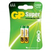 Батарейка AAA GP Super Alkaline LR03, 2 шт, блистер (24A-CR2)