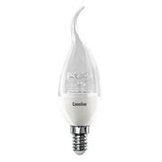 Светодиодная (LED) лампа Camelion CW35 5.5W/3000/E14/свеча на ветру, прозрачная колба