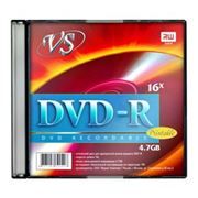 Диск DVD-R VS 4,7 Gb 16x Printable, Slim Case (VSDVDRIPSL501)