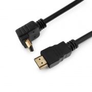 Кабель HDMI 19M-19M V1.4, 1.8 м, угловой, черный, позол. разъемы, Cablexpert (CC-HDMI490-6)