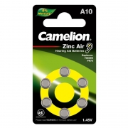 Батарейка Camelion ZA10 (A10-BP6) для слуховых аппаратов, 6 шт, блистер
