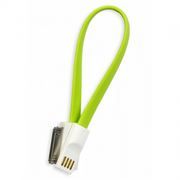Кабель USB 2.0 Am=>Apple 30 pin, магнит, 0.2 м, зеленый, SmartBuy (iK-402m green)