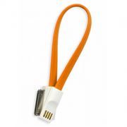 Кабель USB 2.0 Am=>Apple 30 pin, магнит, 0.2 м, оранжевый, SmartBuy (iK-402m orange)