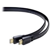 Кабель HDMI 19M-19M V1.4, 1.8 м, плоский, черный, позол. разъемы, Cablexpert (CC-HDMI4F-6)