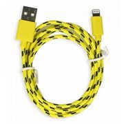 Кабель USB 2.0 Am=>Apple 8 pin Lightning, нейлон, 1.2 м, желтый, SmartBuy (iK-512n yellow)