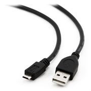 Кабель USB 2.0 Am=>micro B - 1.0 м, черный, Cablexpert Pro (CCP-mUSB2-AMBM-1M)