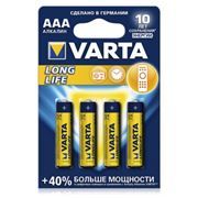 Батарейка AAA Varta LR03/4BL LONGLIFE, щелочная, 4 шт, в блистере (4103-113)