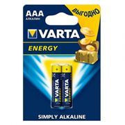 Батарейка AAA VARTA LR03/2BL Energy, щелочная, 2 шт, в блистере (4103-213)