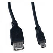 Кабель USB 2.0 Af - mini Bm, 1.0 м, черный, Perfeo (U4203)