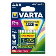 Аккумулятор AAA Varta Ready2Use 800мА/ч Ni-Mh, 4шт, блистер (56703101414)