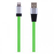 Кабель USB 2.0 Am=>Apple 8 pin Lightning, плоский, 1.2 м, зеленый, Perfeo (I4506)