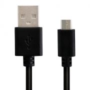 Кабель USB 2.0 Am=>micro B - 1.0 м, черный, двойной экран, Oxion (OX-USBAMICROB1STDY)