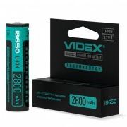 Аккумулятор 18650 VIDEX 2800мА/ч, с защитой, блистер (VID-18650-2.8-WP)