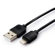 Кабель USB 2.0 Am=>Apple 8 pin Lightning, 0.5 м, черный, Гарнизон (GCC-USB2-AP2-0.5M)
