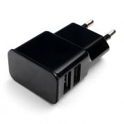 Зарядное устройство Cablexpert MP3A-PC-12 100/220V->5V, 2.1A 2xUSB, черное