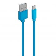 Кабель USB 2.0 Am=>micro B - 1.0 м, синий, Oxion DCC030BL