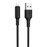 Кабель USB 2.0 Am=>Apple 8 pin Lightning, 1 м, черный, Hoco X25 Soarer