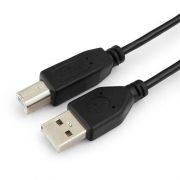Кабель USB 2.0 Am=>Bm - 1.8 м, черный, Гарнизон (GCC-USB2-AMBM-1.8M)