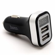 Зарядное автомобильное устройство Hoco Z3 3.1A 2xUSB, дисплей, черное
