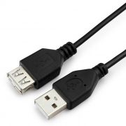 Кабель удлинитель USB 2.0 Am=>Af - 1.8 м, черный, Гарнизон (GCC-USB2-AMAF-1.8M)