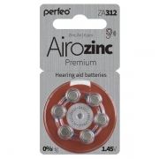 Батарейка Perfeo ZA312/6BL Airozinc Premium для слуховых аппаратов, 6 шт, блистер