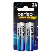 Батарейка AA Perfeo LR6/2BL mini Super Alkaline, 2шт, мини блистер