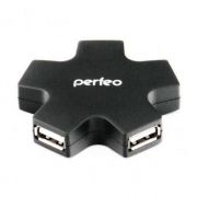 HUB 4-port Perfeo PF-HYD-6098H, USB2.0, черный (PF_5048)