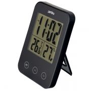 Термогигрометр комнатный Perfeo PF-S681 Touch с часами и будильником, черный (PF_A4861)