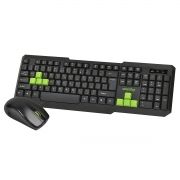 Комплект Smartbuy ONE SBC-230346AG-KN Black/Green, беспроводные клавиатура и мышь