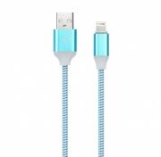 Кабель USB 2.0 Am=>Apple 8 pin Lightning, 1 м, с индикацией, синий, Smartbuy (iK-512ssbox blue)