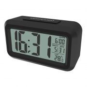 Часы будильник Ritmix CAT-100 , температура, черные