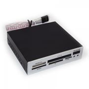Карт-ридер внутренний 3.5 Gembird Silver USB2.0 + Bluetooth (FDI2-ALLIN1-S-BT)