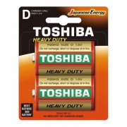 Батарейка D Toshiba R20/2BL, солевая, 2шт, блистер