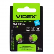 Батарейка Videx AG4 377A/LR626/177 1.5V, 2 шт, блистер